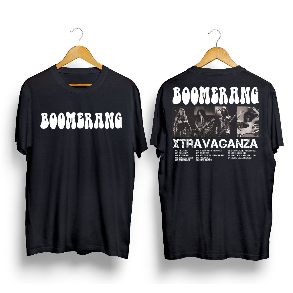 Kaos Distro Pria Band Boomerang | Tshirt Boomerang Bahan Katun Combad 24s Tebal | Kaos Boomers | Kao