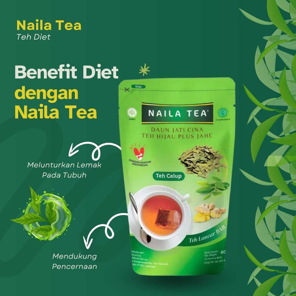 

Teh Peluntur Lemak, Teh Diet Detox, Slimming Tea Detox Pelangsing - NAILA TEA