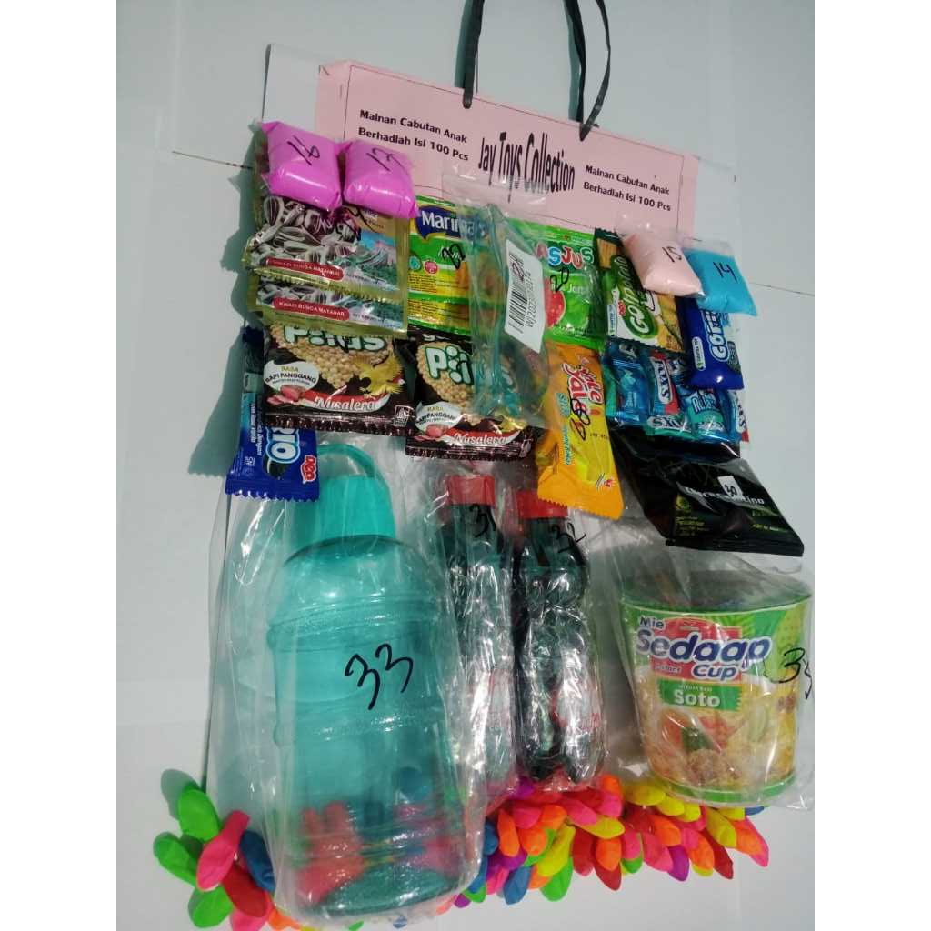 Lotre Berhadiah cabutan balon berhadiah pasangan balon berhadiah 500 isi 100 pcs buat jualan. PM