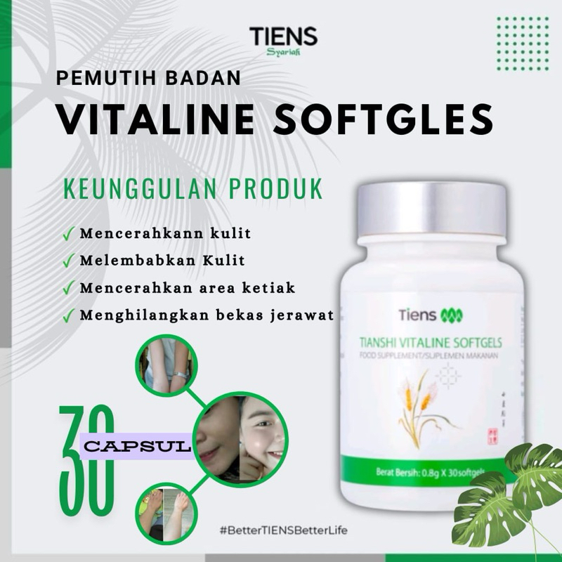 VITALINE SOFTGELS TIENS PEMUTIH BADAN TERBAIK