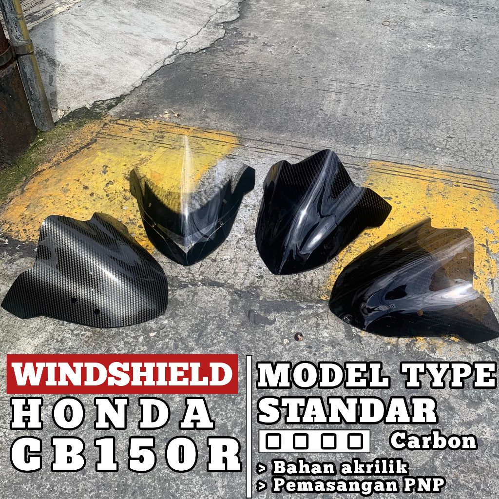 VISOR NEW CB150R WINDSHIELD NEW CB150R VISOR CB150 R MODEL CARBON VISOR WINDSHIELD CB150 OLD NEW