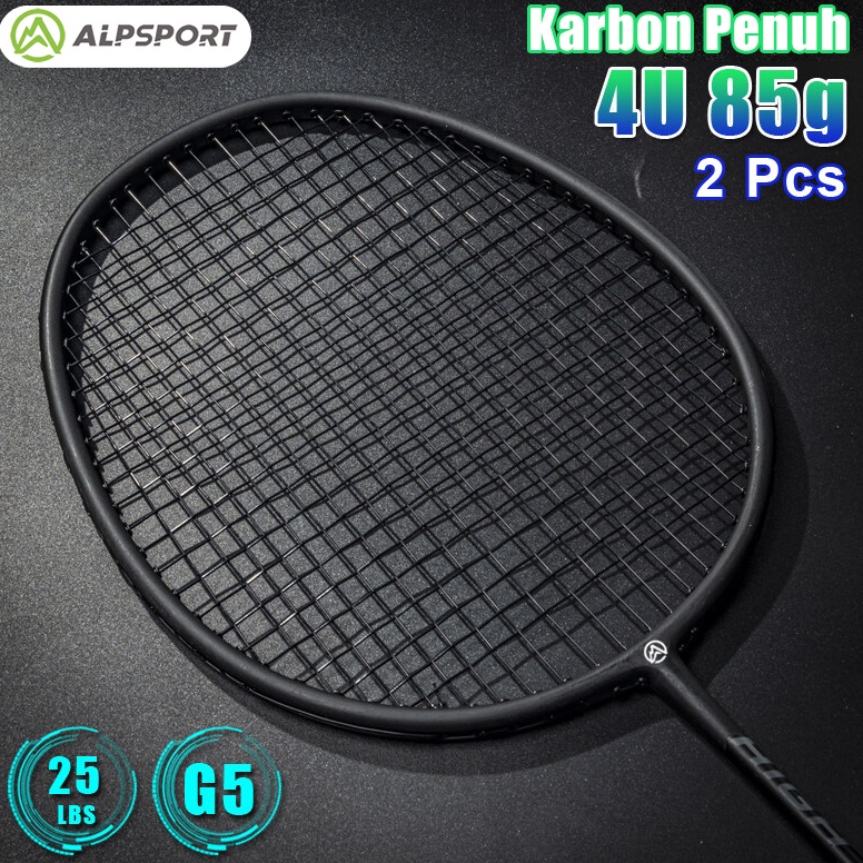 Terbaik ALPSPORT RR2Raket  Tas4U G5 1 Serat Karbon Penuh Desain Asli 2228Lbs T8 Raket Bulu Tangkis S