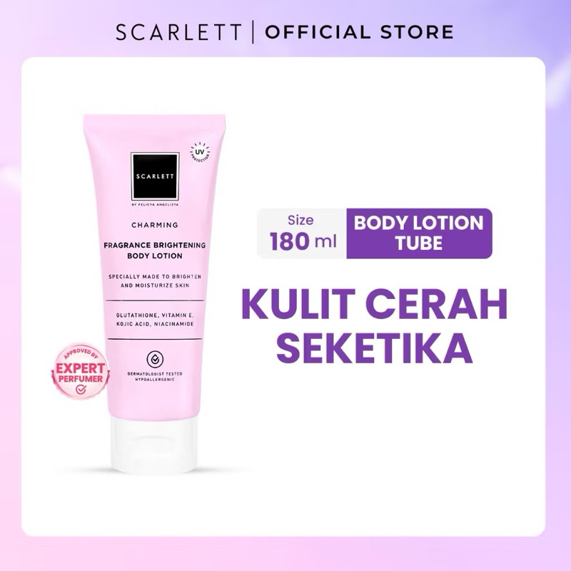 SCARLETT BODY LOTION CHARMING TUBE 180ML ORIGINAL 100%