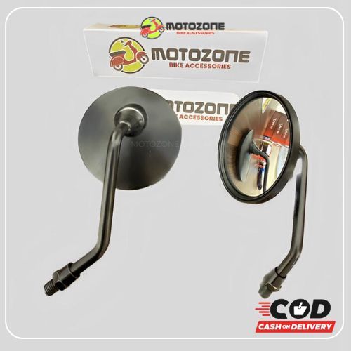 Spion Bulat Retro Kecil Hitam CB Tiger Scoopy Vario Beat Supra