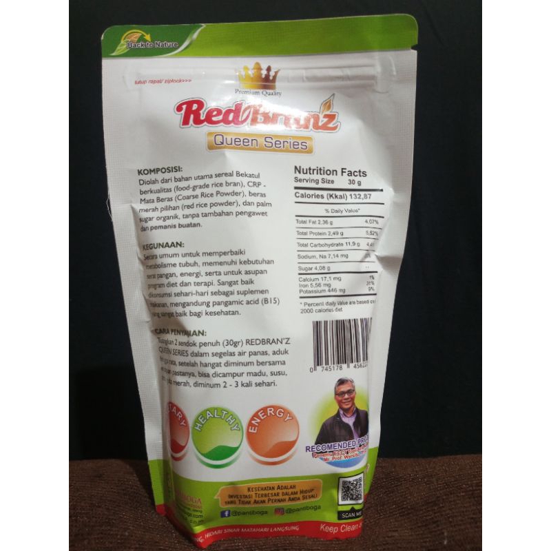 

Bekatul beras merah premium quality "RED BRANZ" queen series 350gr