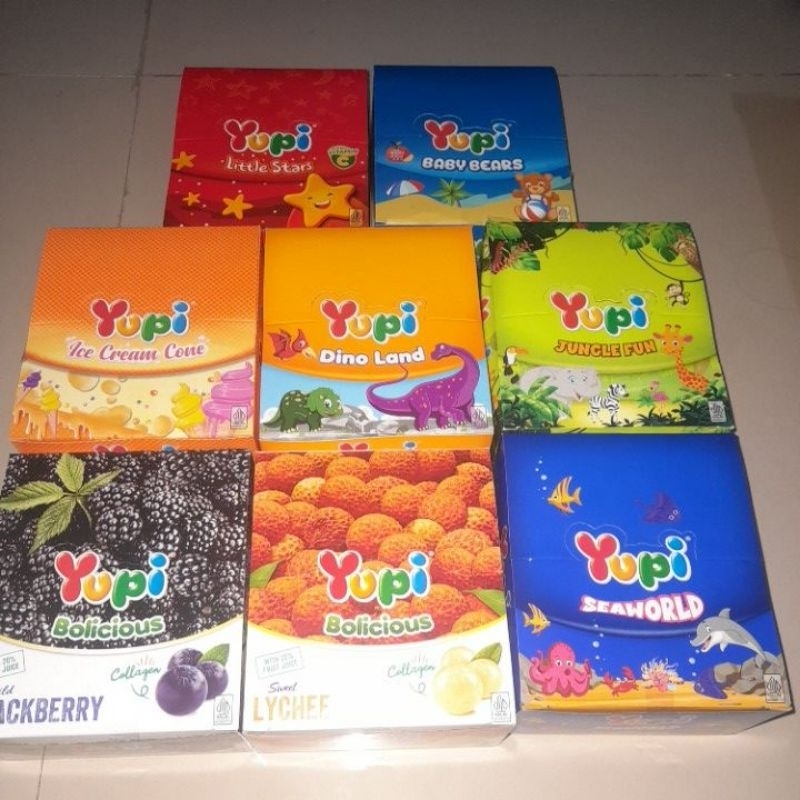 

Yupi 500-an (Little Stars, Baby Bears, Ice Cream Cone, Dino Land, Jungle Fun, Bolicious, Seaworld)