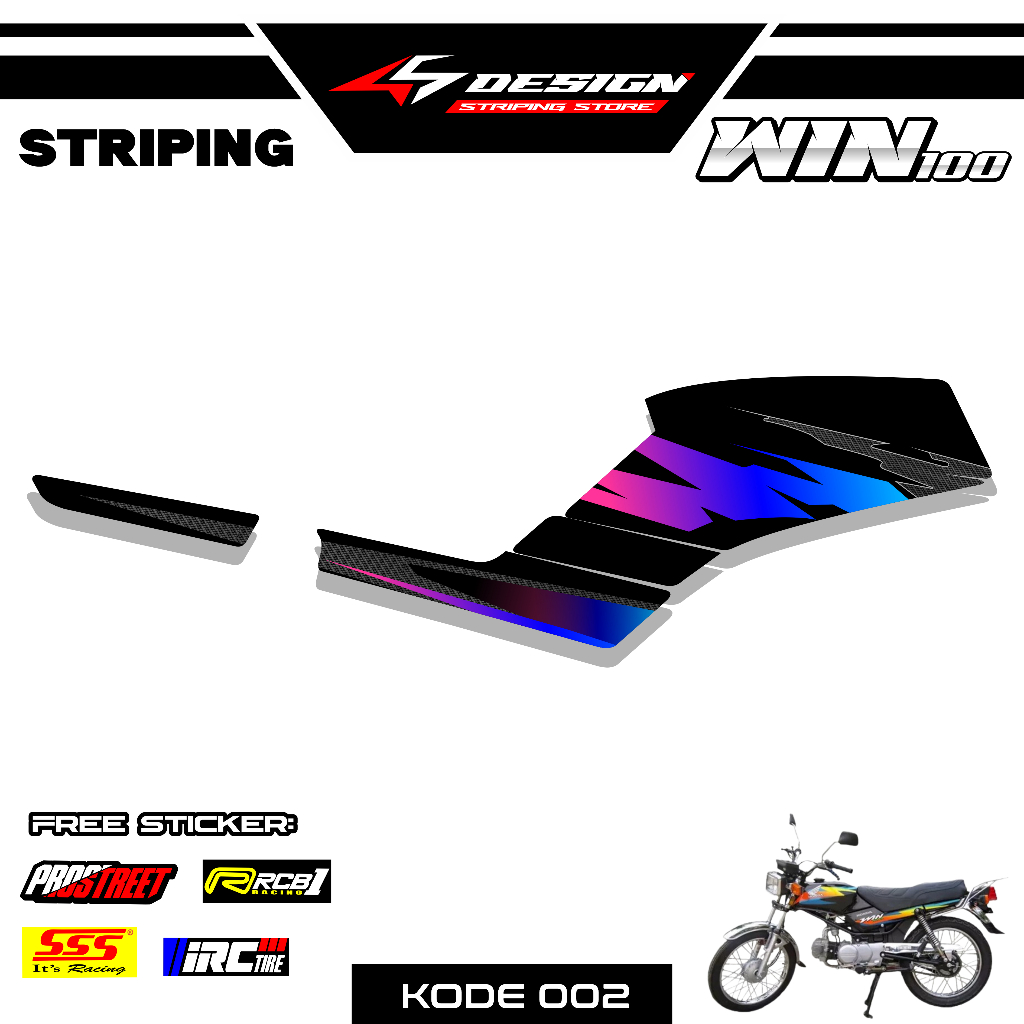 02 STICKER STRIPING WIN 100 - STICKER STRIPING WIN 100 VARIASI