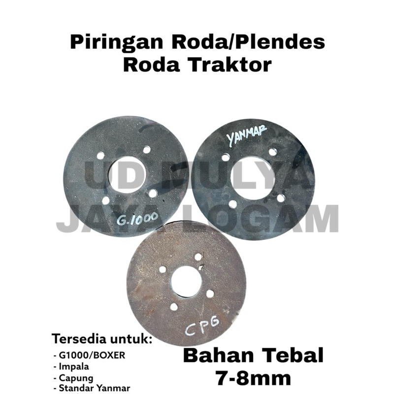 Piringan Roda traktor / Plendes Roda Traktor Besi G1000 Boxer G600 Impala Capung