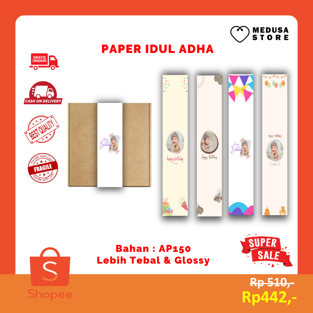 

Paper Belt Souvenir Hampers Ulang Tahun / Paperbelt Bento Kotak Kue Ultah Anak Custom