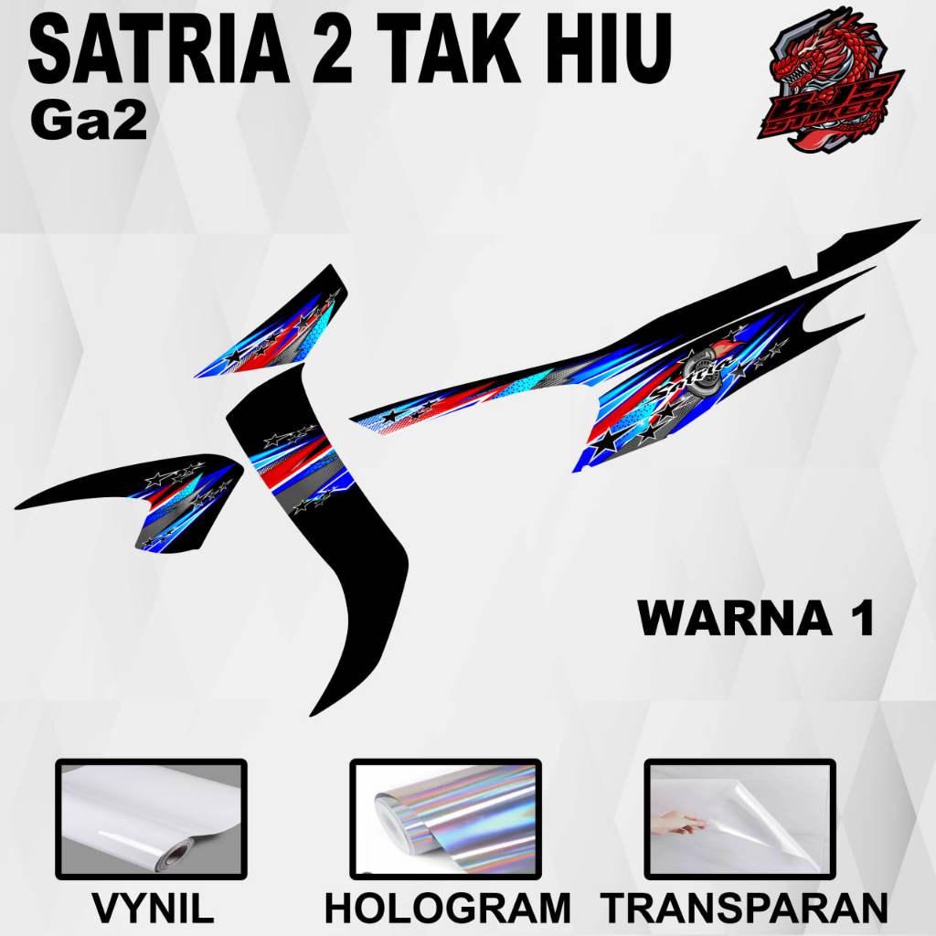 Stiker Satria 2tak Satria Hiu / Striping Satria 2tak Satria Hiu / Stiker Sticker Decal Satria 2tak S