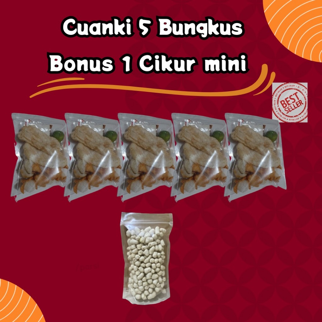 

PAKET CUANKI 5 BUNGKUS GRATIS 100 GR CIKUR