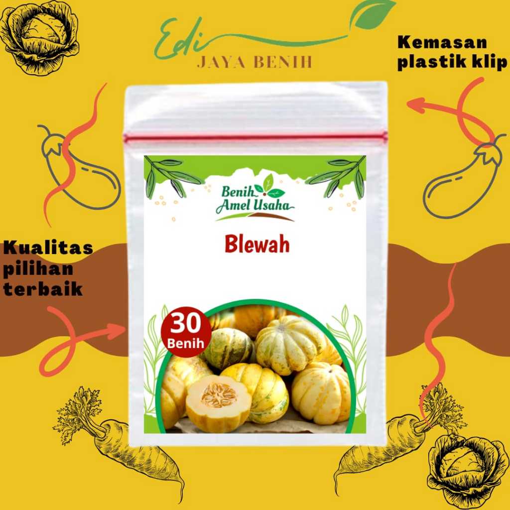 benih blewah berkualitas isi 30 benih / bibit benih blewah kemasan plastik klip