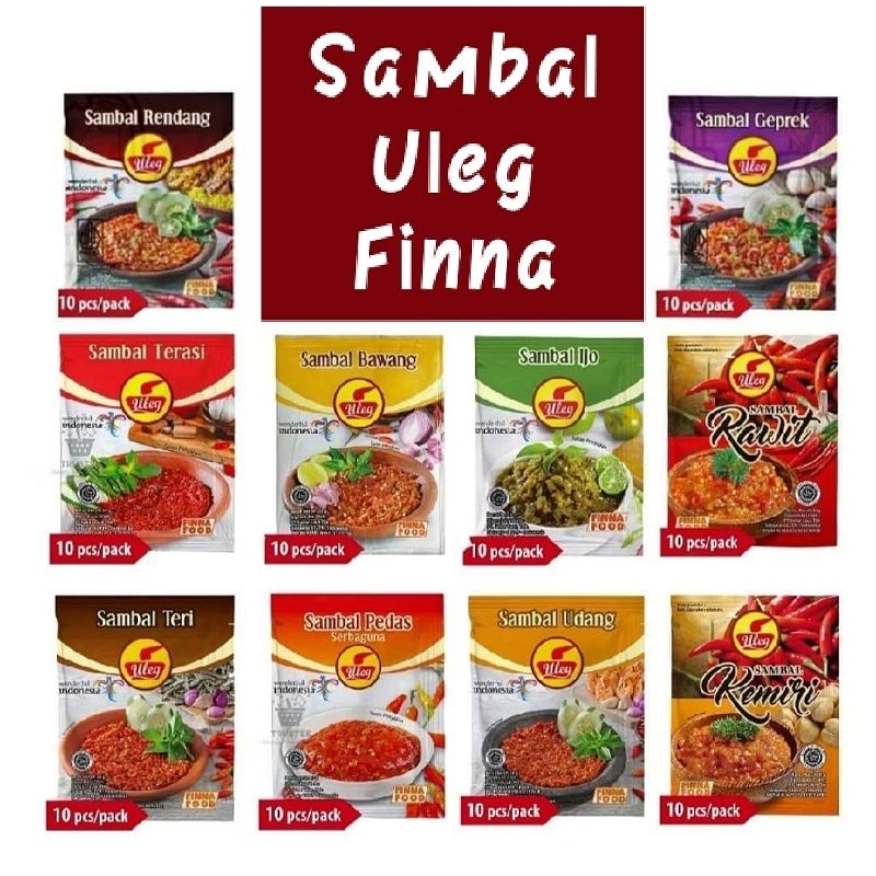 

sambal uleg finna isi 10 sachet