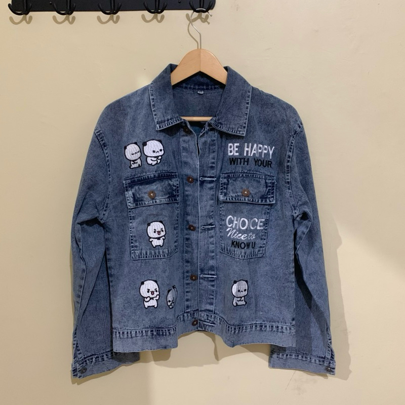jaket jeans bordir BKK Import Bangkok busui friendly/ Jaket Jeans Wanita Oversize / Jaket Jeans Wani