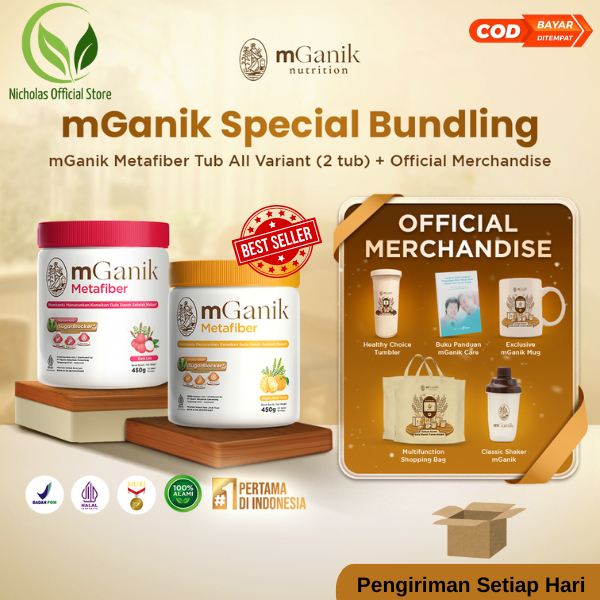 

mGanik Metafiber 450gr + Bonus - Suplemen Serat Diabetes Herbal Alami Gula Darah