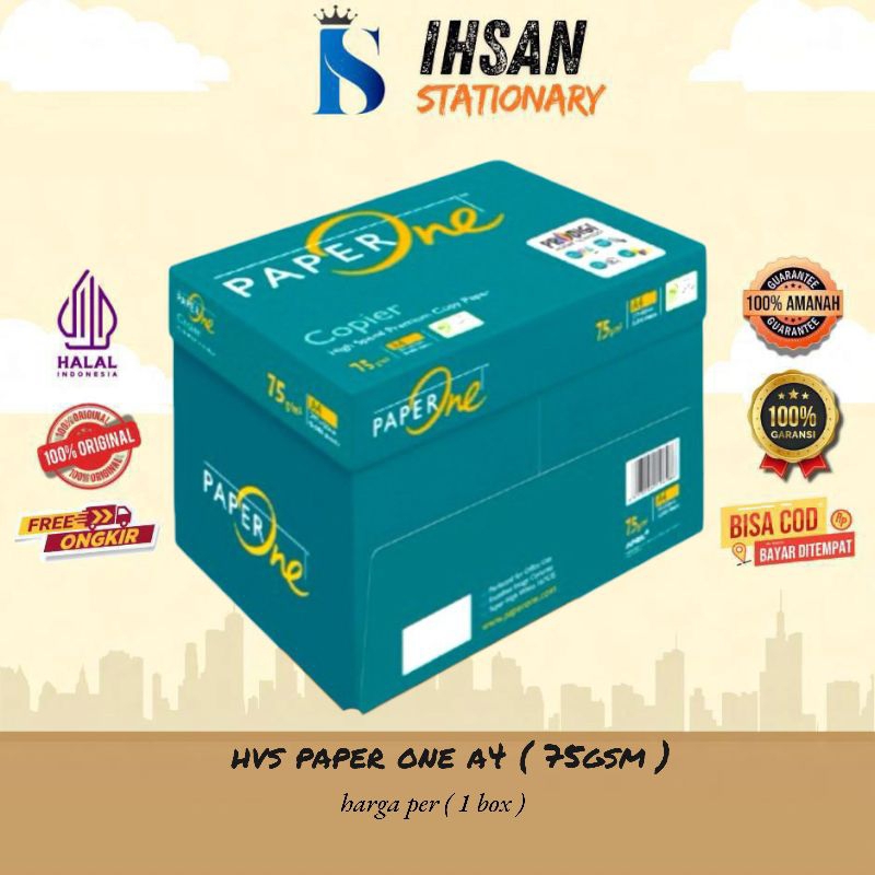 

Kertas Hvs A4 75gsm PaperOne (1 DUS)