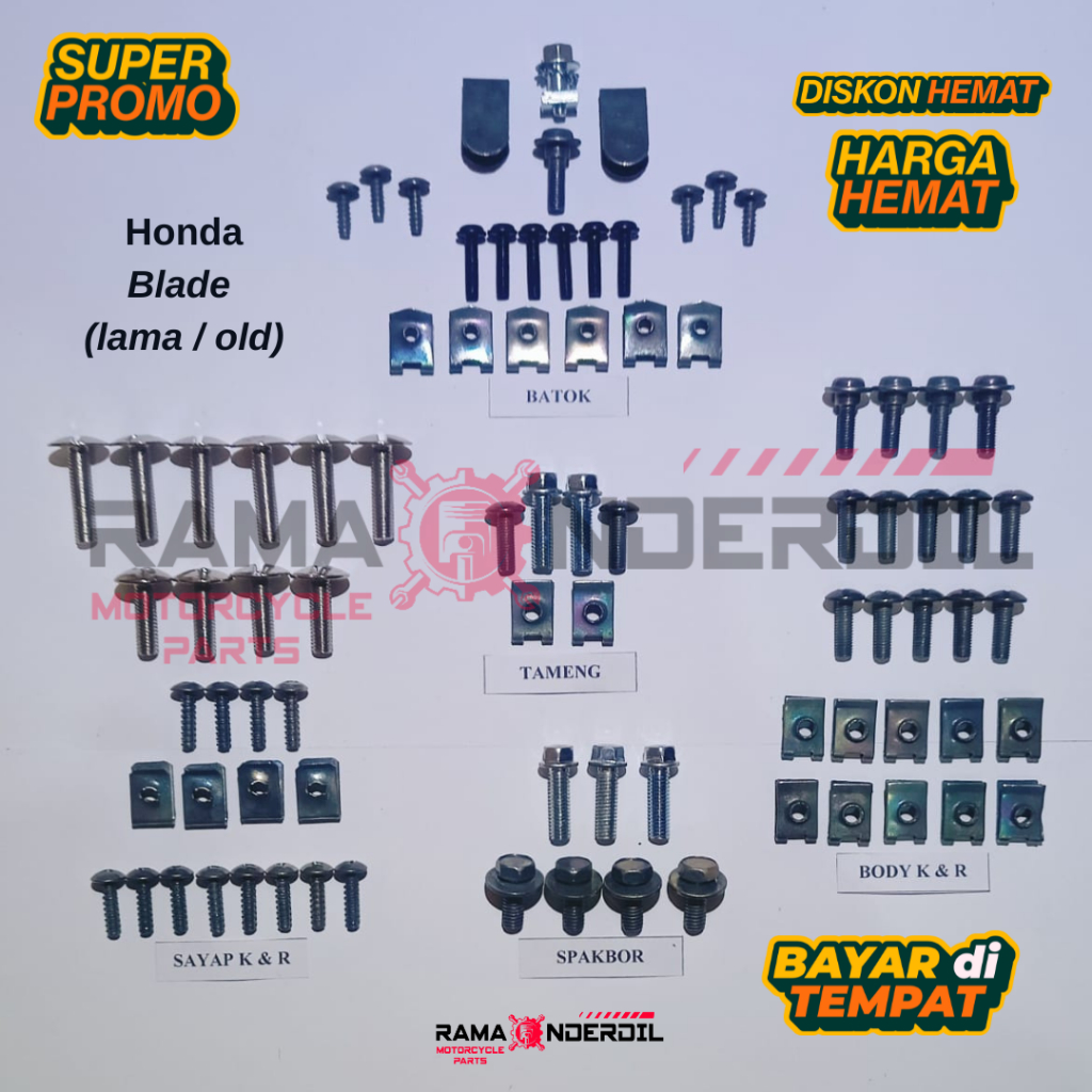Baut / baud mur body motor Honda Blade thn lama
