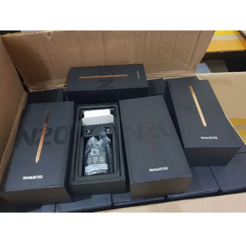 

dus box Samsung note 20 5G fullset acc ready semua warna free request sticker