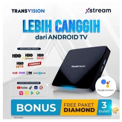 Android TV Box TransVision Xstream Gen 2 - Siaran TV Digital