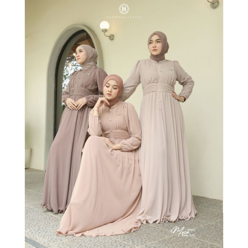 [COD]✔MOZA DRESS ‼️ READY by NADHEERA LUXURY NEW ||DRESS ELEGAN||ALMIRA GALLERY ‼️