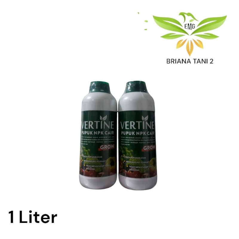 Vertine Grow 1 Liter Pupuk NPK Cair Perangsang Perekat Penambah Kualitas buah Mitra Tani Indonesia M
