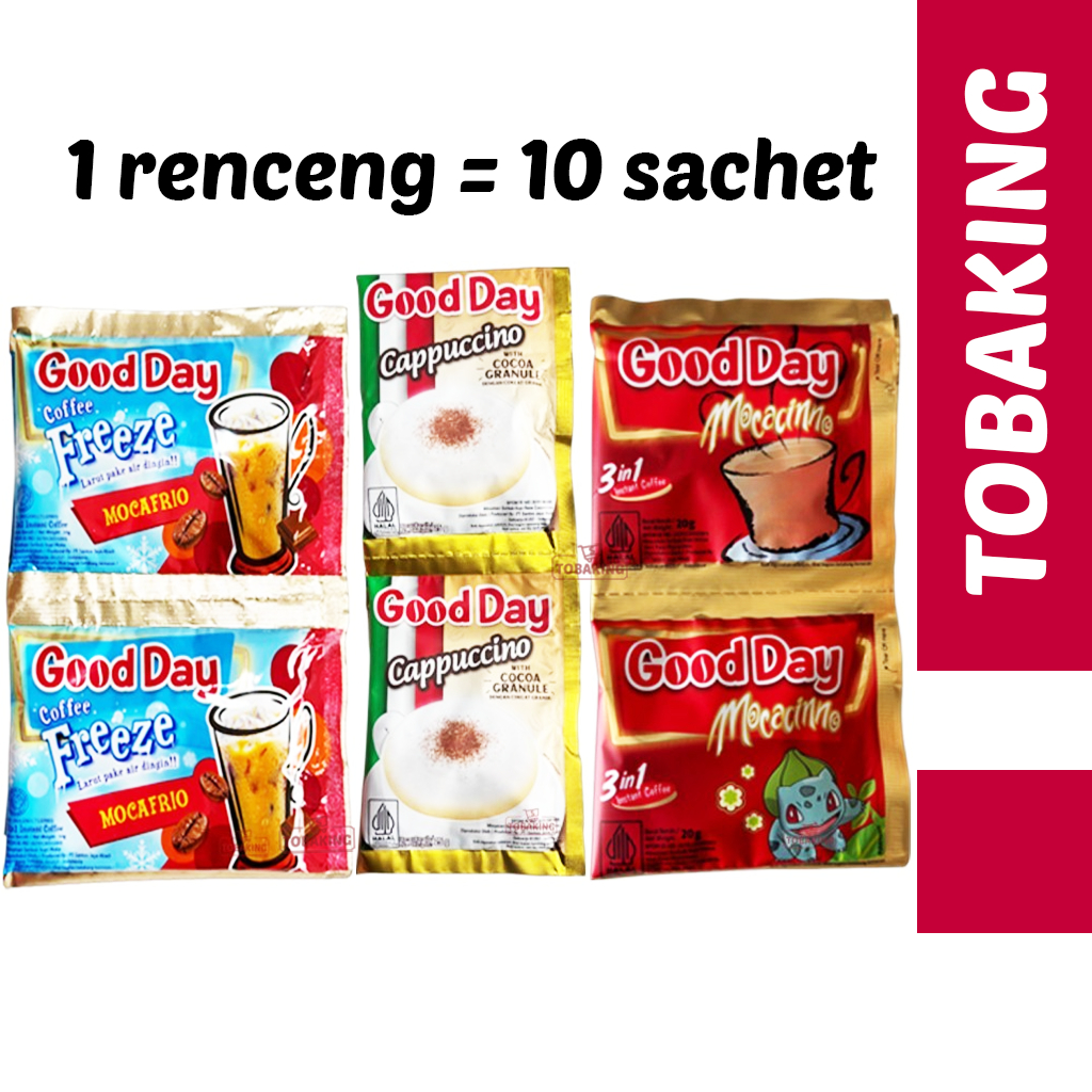 

Good Day MOCCACINO Freeze Mocafrio Cappuccino kopi sachet isi 10 Kopi Instan renceng