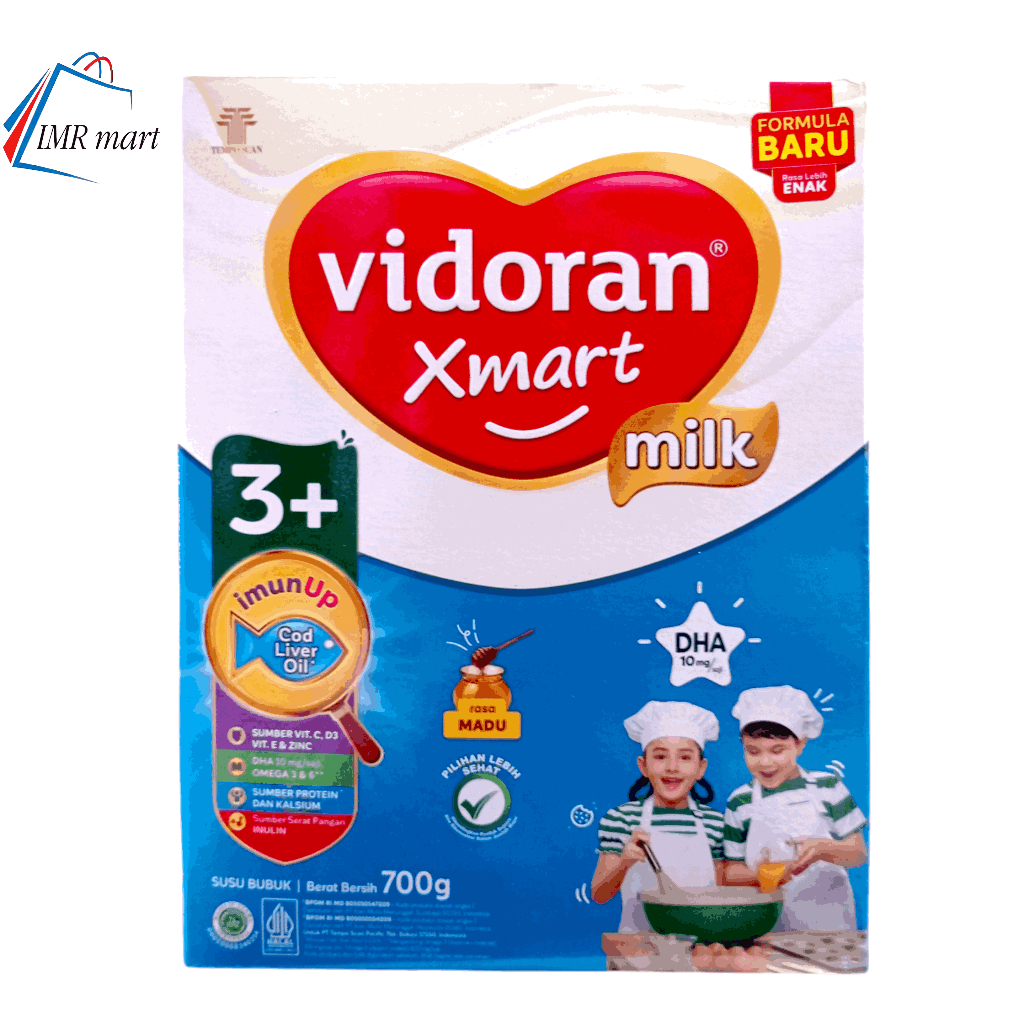 

Susu Vidoran Xmart Milk Rasa Madu 3Tahun + Susu Balita Susu Anak 700 Gram