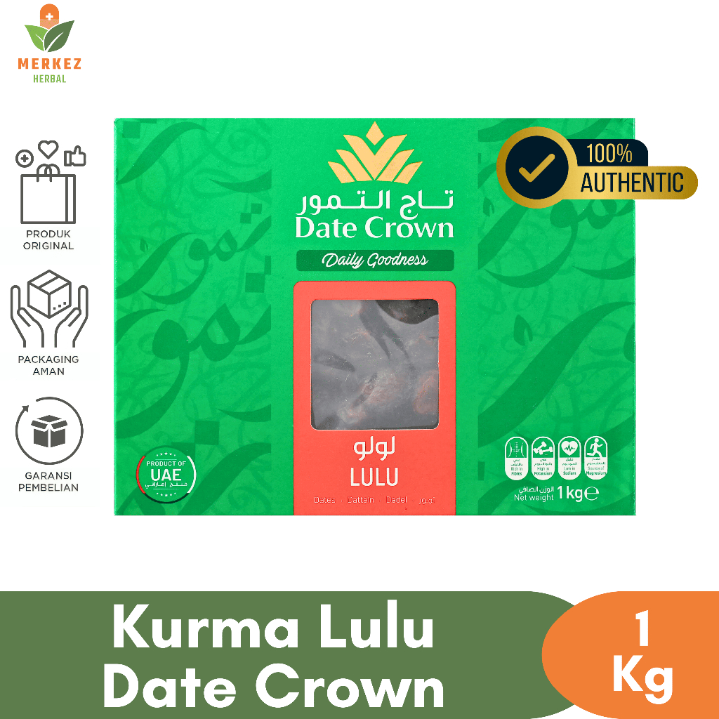 

Kurma Date Crown Lulu 1 Kg Asli 100% Original Premium Quality | Kurma Oleh Oleh Haji dan Umroh