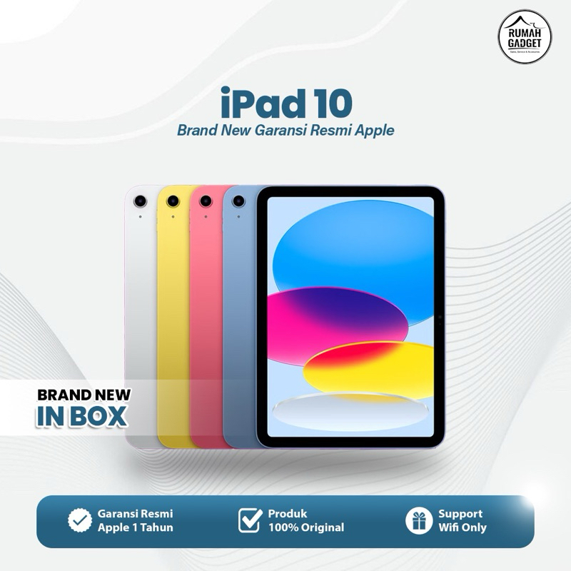 ipad 10 10,9” wifi 64GB/256GB Bergaransi Resmi