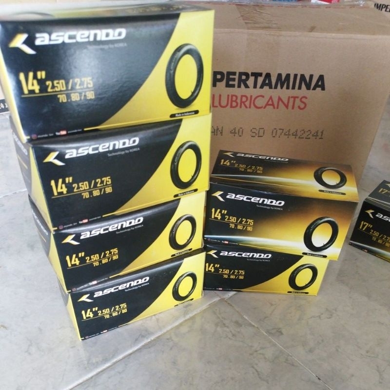 ban dalam motor merk ASCENDO ring 14 250/275 || 14-70.80/90