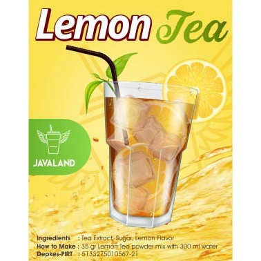 

Javaland Bubuk Minuman Reguler Plain Rasa Lemon Tea Kemasan Repack 250 Gram