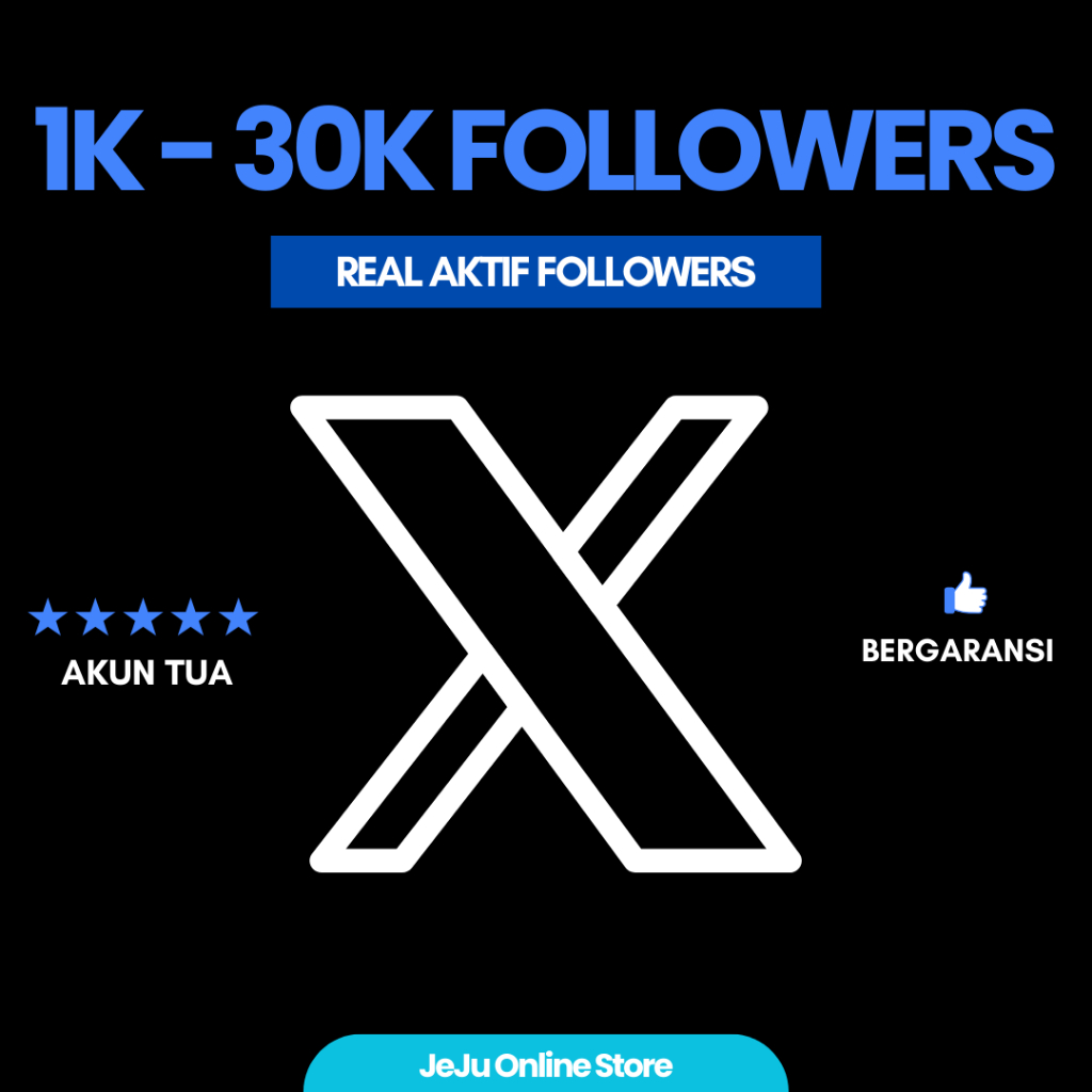 Akun Twitter berfollowers dengan Real Followers 1k - 30k Bisa Request | Akun Twitter Tua | Anti-Susp