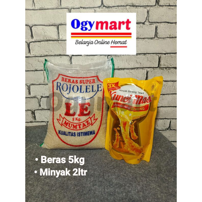 

Paket Sembako Beras 5kg/Minyak 2ltr