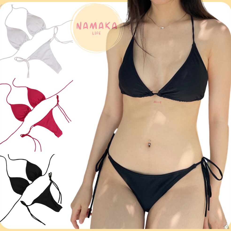 22PALING DICARI NL KUALITAS BAGUS BIKINI SET LINGERIE ET CD PANTAI BERENANG POOL PARTY KOLOR BH G ST
