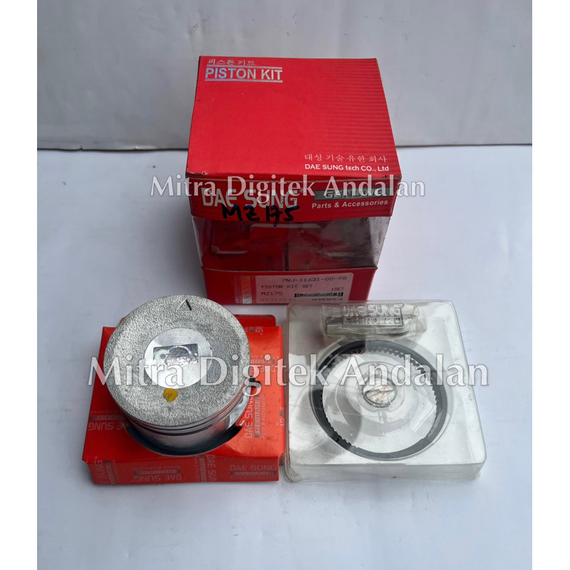 Piston Kit Set MZ175 dan MZ200 - DAE SUNG [ Termasuk Ring , Pin Piston , Circlip ]