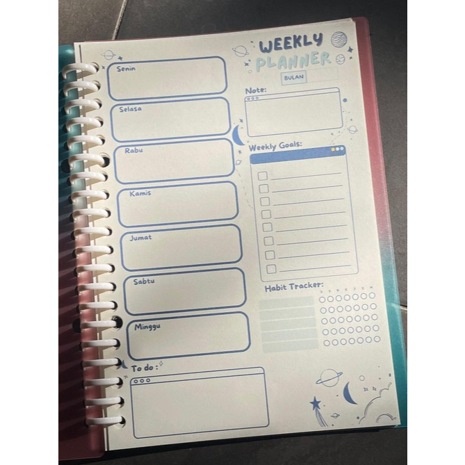 

Planner Mingguan A5 Weekly Planner - PW