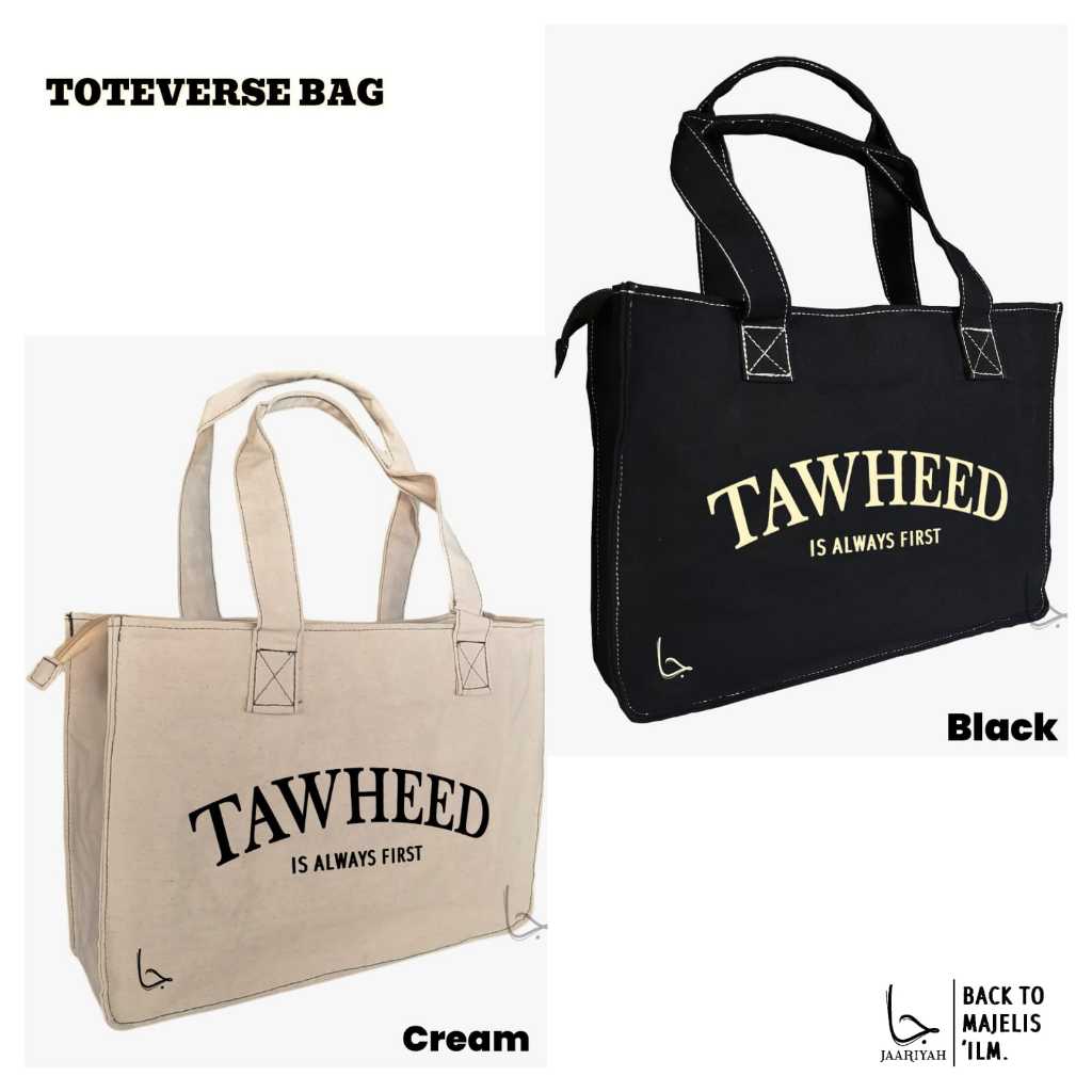 Tas Ngaji Totebag Canvas Akhwat/Wanita Premium Casual