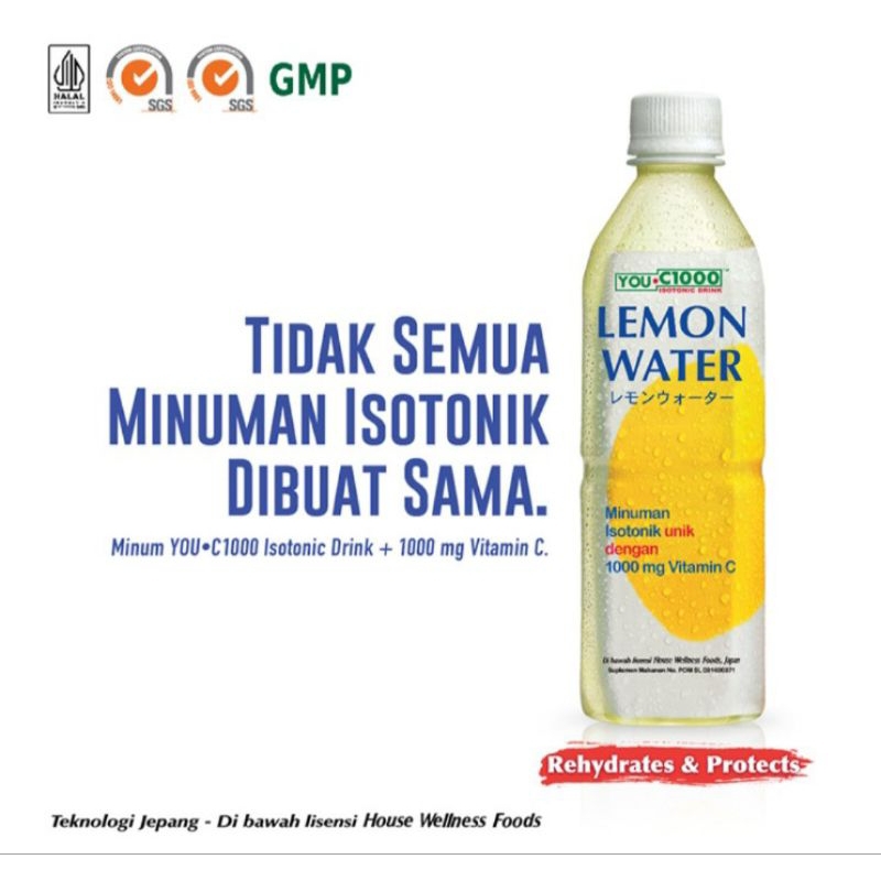 

You C1000 Minuman Isotonik Lemon Water 500 ml