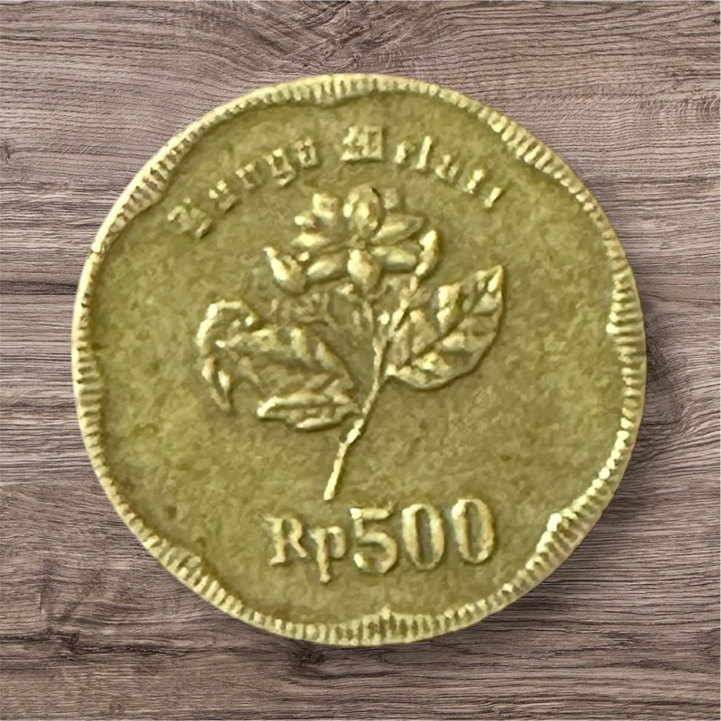 Koin Logam 500 Rupiah Bunga Melati Langka