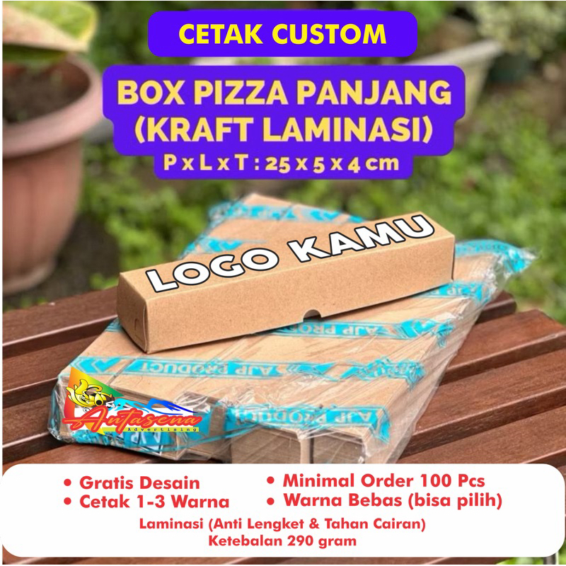 

Cetak / Sablon Custom Box Pizza Panjang Full Laminasi || Kardus Pizza Panjang || Gratis Desain || Minimal Order 100 Pcs