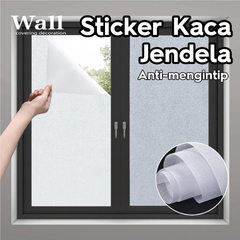 COD STICKER KACA / Stiker Kaca Film Wallpaper Jendela Rumah 1roll Ukuran 90cm x 200cm Sandblast