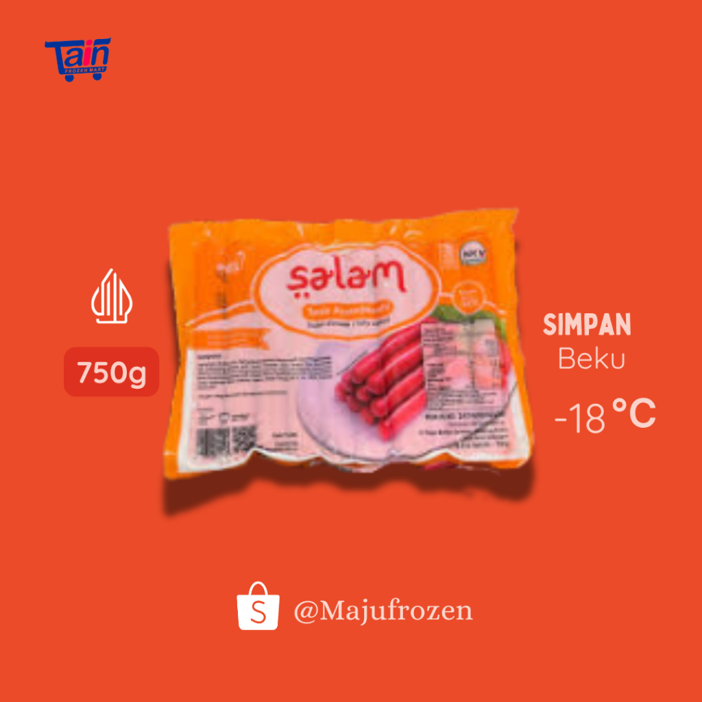 

SALAM Sosis Ayam Merah pendek 750gr