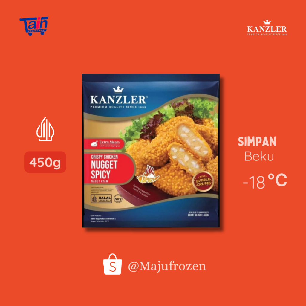 

Naget Ayam Pedas KANZLER Chicken Nugget Spicy 450g