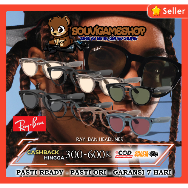 Kacamata Pintar Ray-Ban Meta Smart Glasses RayBan Headliner
