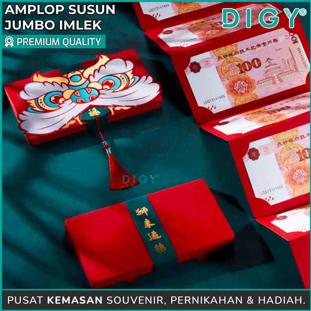 

( 1 PCS ) Angpao susun Imlek Jumbo/Angpao Motif/Angpao Panjang Imlek/Angpao Chinese new year