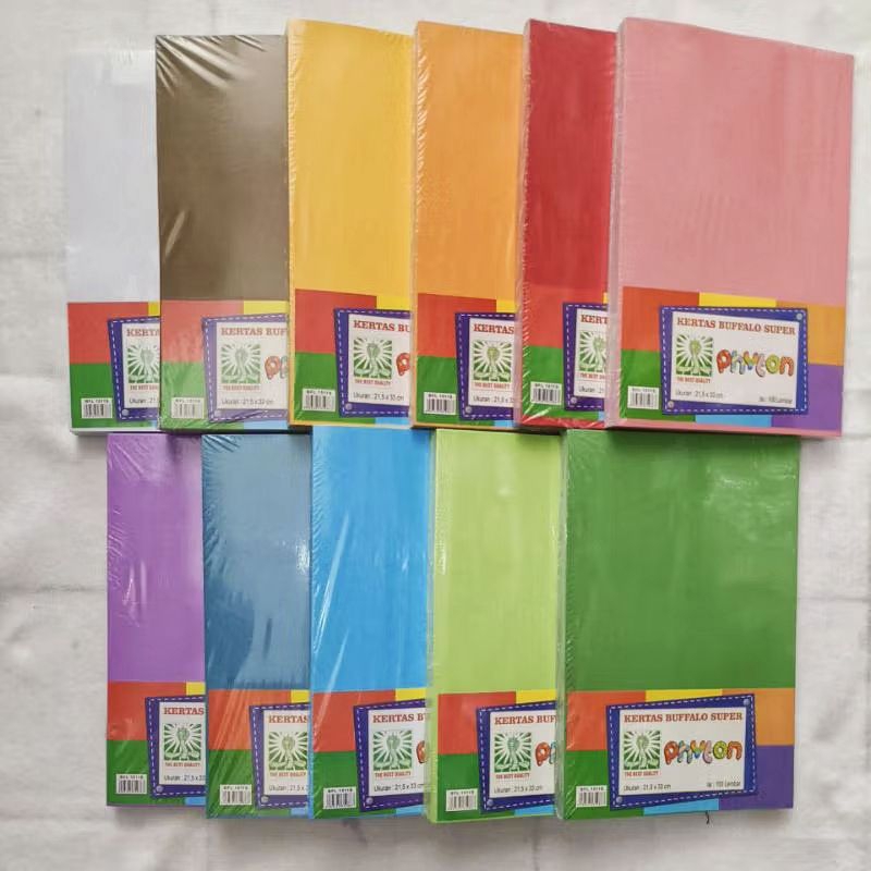 

Kertas Bufalo / Kertas Cover Warna F4 (per pak)