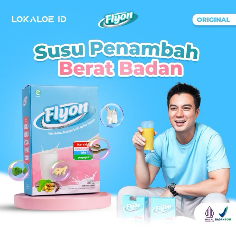 

Susu Flyon Original Susu Penggemuk Badan Penambah Berat Badan Alami Bpom