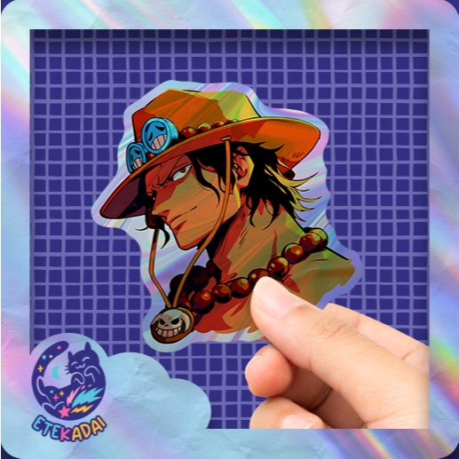 

Stiker Hologram Anime One Piece Ace