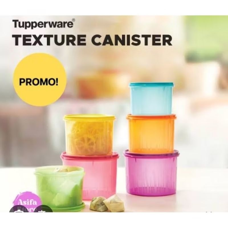 Texture canister set ori 1pc  (bisa pilih warna & ukuran)