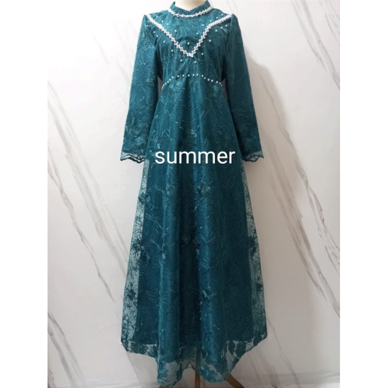 GAMIS KLOK FULL BRUKAT EMERALD BLUE